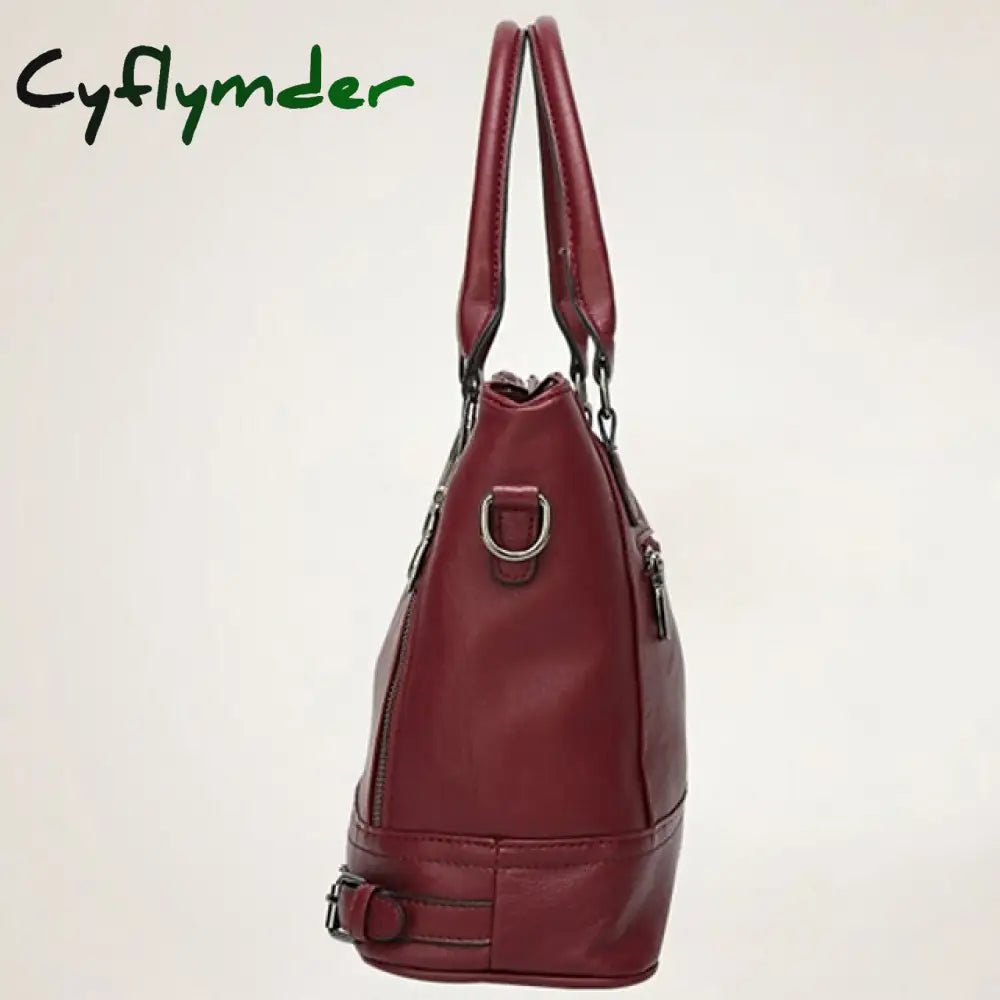 Cyflymder Women’s Handbag Satchel Top Handle Bag Pu Leather Office Daily Going Out Zipper