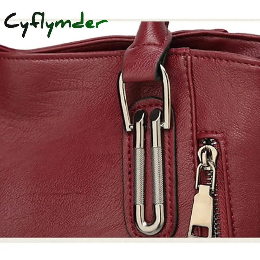 Cyflymder Women’s Handbag Satchel Top Handle Bag Pu Leather Office Daily Going Out Zipper