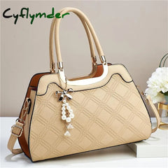 Cyflymder Women’s Handbag Shoulder Bag Pu Leather Office Daily Embossed Large Capacity Breathable