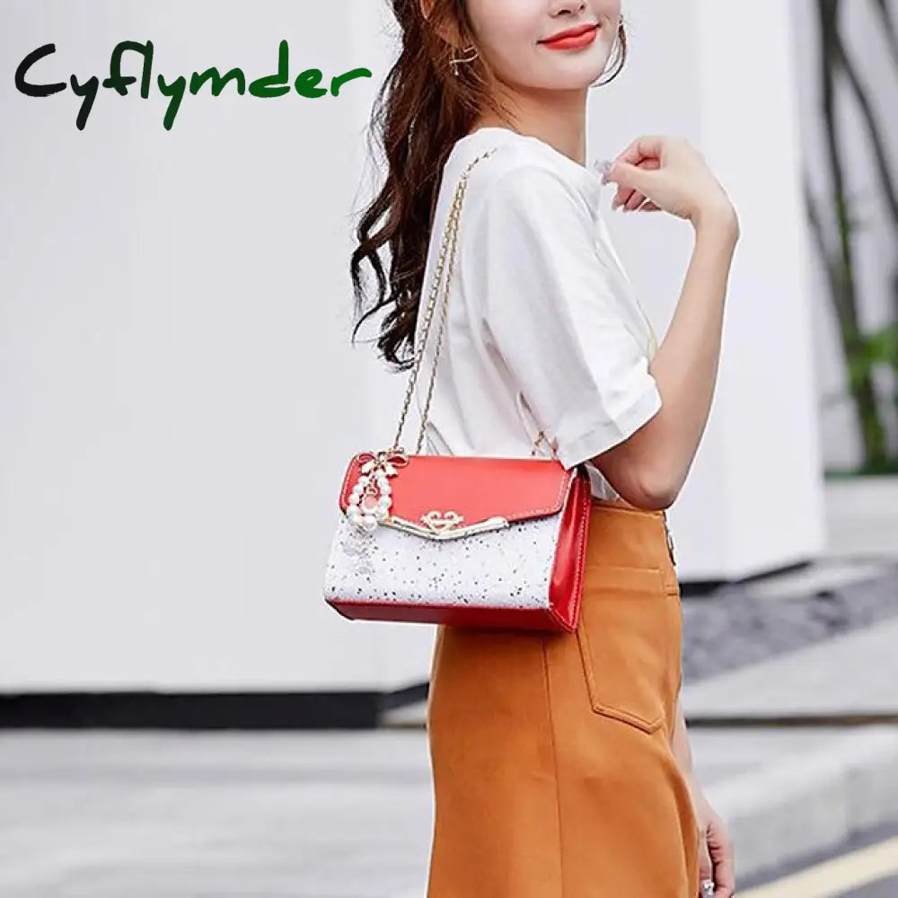 Cyflymder Women’s Ins Style One-Shoulder Messenger Bag Fragrance Chain Handbag