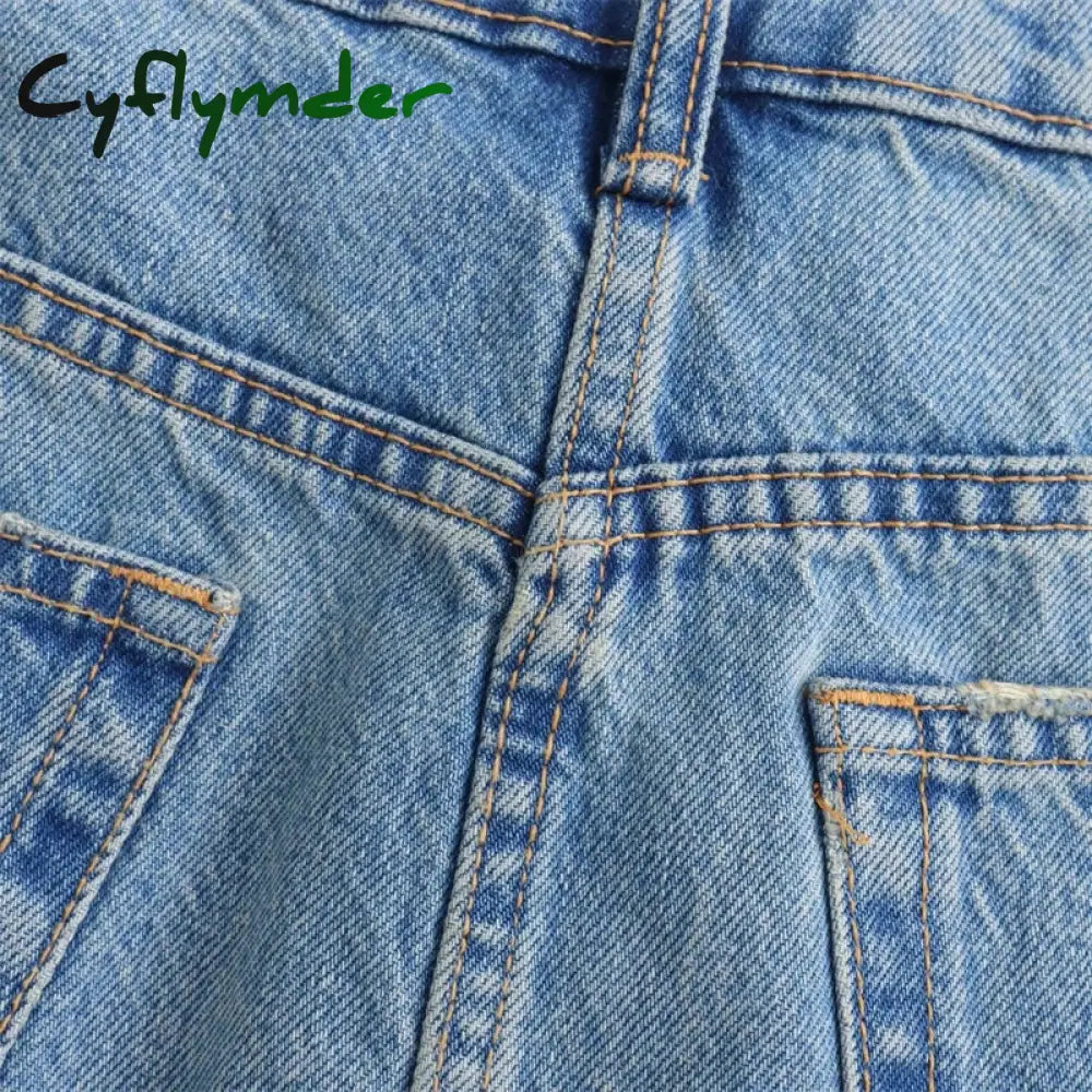 Cyflymder Women’s Mini Skirts 2024 New Spring And Summer Fashion Women Denim Casual Chic High