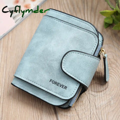 Cyflymder Women’s Multi-Function Short Wallets Pu Leather Matte High-Capacity Casual Coin Purse