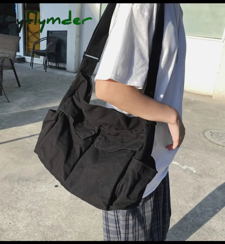 Cyflymder Women’s School Messenger Bags For Women Shoulder Ladies Designer Handbag Solid Large