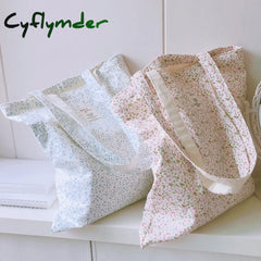 Cyflymder Women’s Shopping Shoulder Bag For Groceries Large Floral Female Reusable Foldable