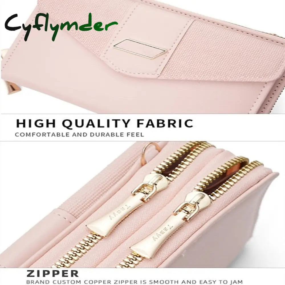 Cyflymder Women’s Shoulder Bag Mobile Phone Pu Leather Daily Holiday Zipper Adjustable Large