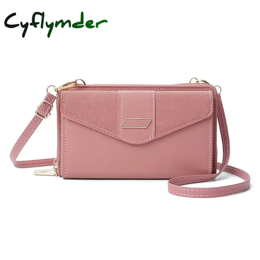 Cyflymder Women’s Shoulder Bag Mobile Phone Pu Leather Daily Holiday Zipper Adjustable Large