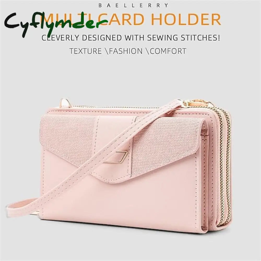 Cyflymder Women’s Shoulder Bag Mobile Phone Pu Leather Daily Holiday Zipper Adjustable Large