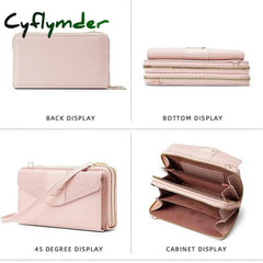 Cyflymder Women’s Shoulder Bag Mobile Phone Pu Leather Daily Holiday Zipper Adjustable Large