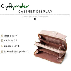 Cyflymder Women’s Shoulder Bag Mobile Phone Pu Leather Daily Holiday Zipper Adjustable Large