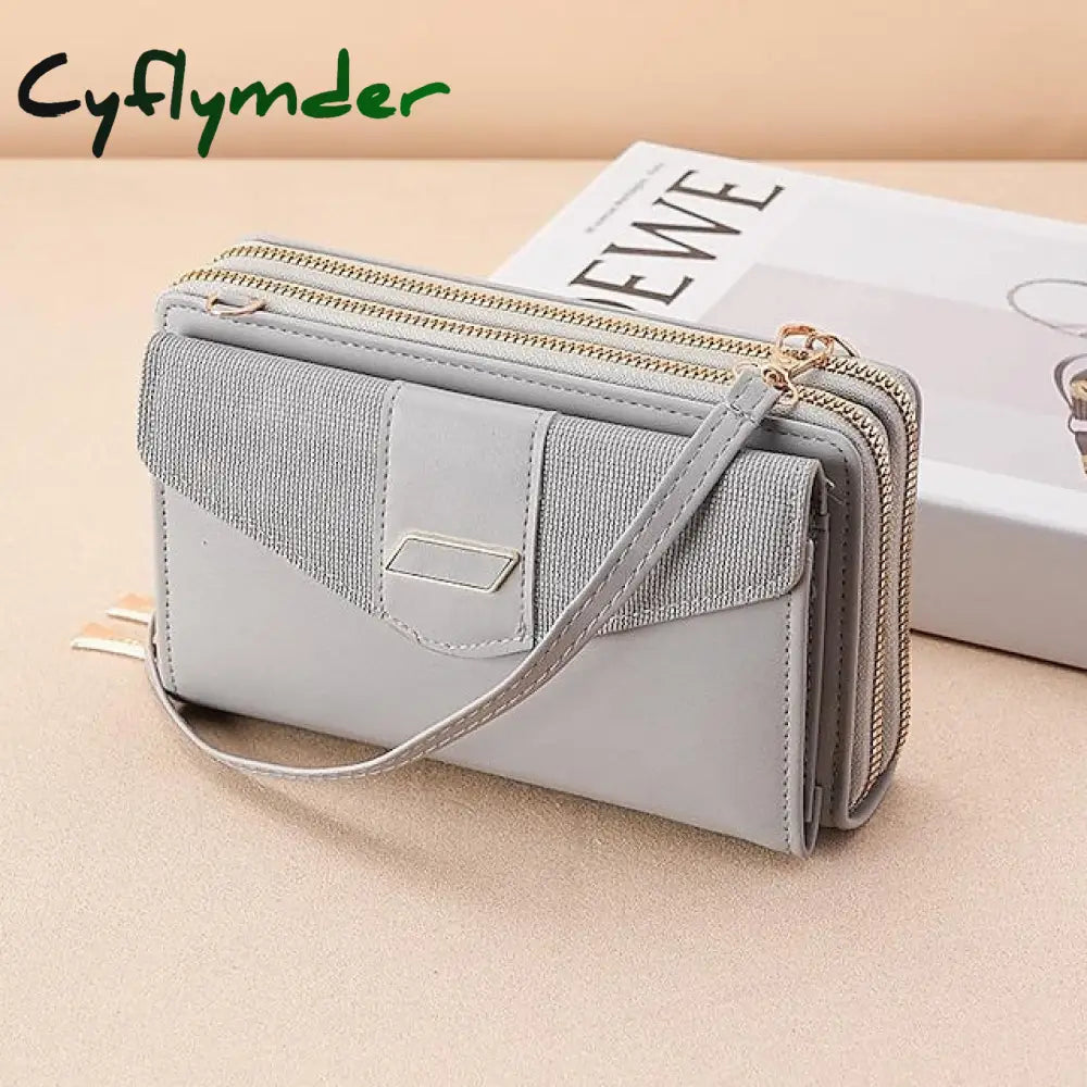 Cyflymder Women’s Shoulder Bag Mobile Phone Pu Leather Daily Holiday Zipper Adjustable Large