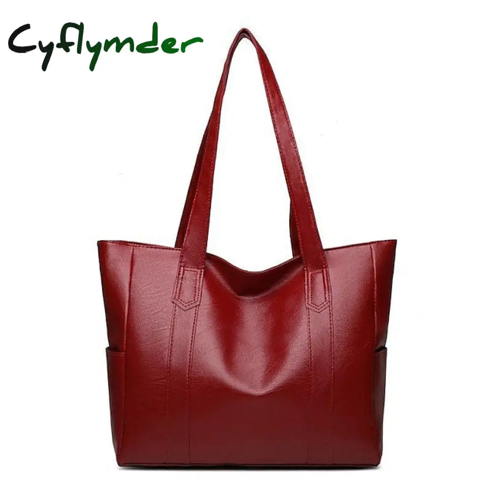 Cyflymder Women’s Shoulder Bag Pu Leather Office Shopping Daily Claret