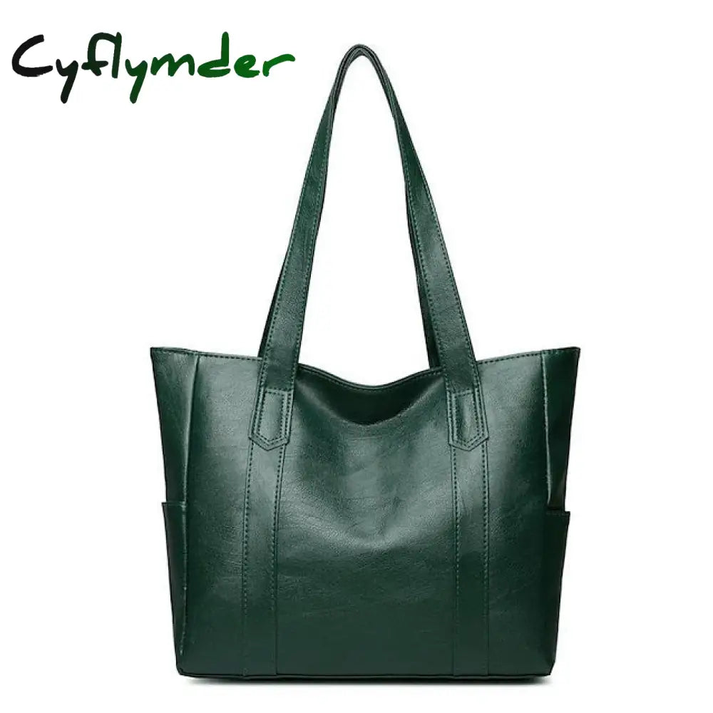Cyflymder Women’s Shoulder Bag Pu Leather Office Shopping Daily Green