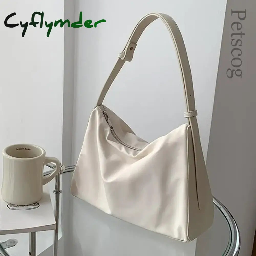 Cyflymder Women’s Shoulder Bag Solid Square Shopping Travel Handbags Large Capacity Simple Design