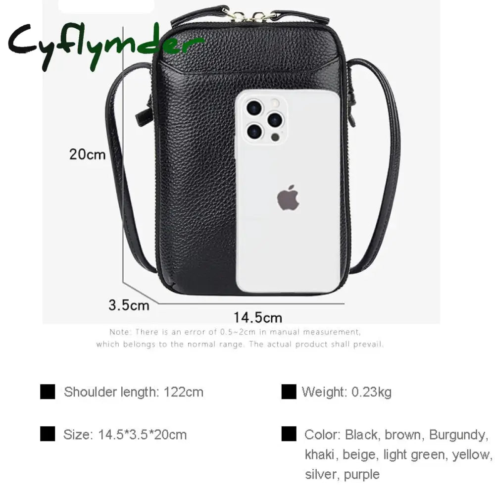 Cyflymder Women’s Small Crossbody Bags Women Soft Leather Shoulder Messenger Bag Designer Ladies