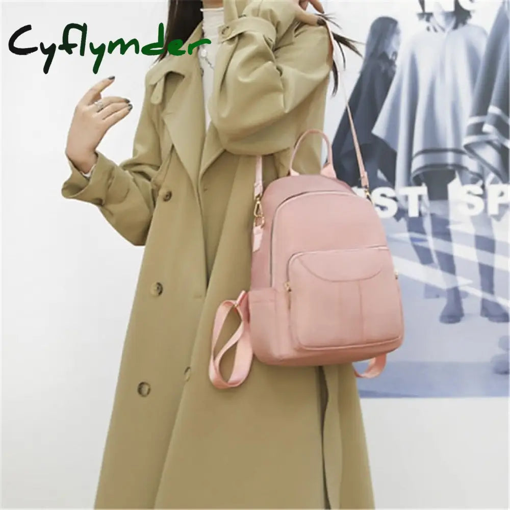 Cyflymder Women’s Stylish Nylon Backpack - Large Capacity Multi-Pocket Back To School Bag In