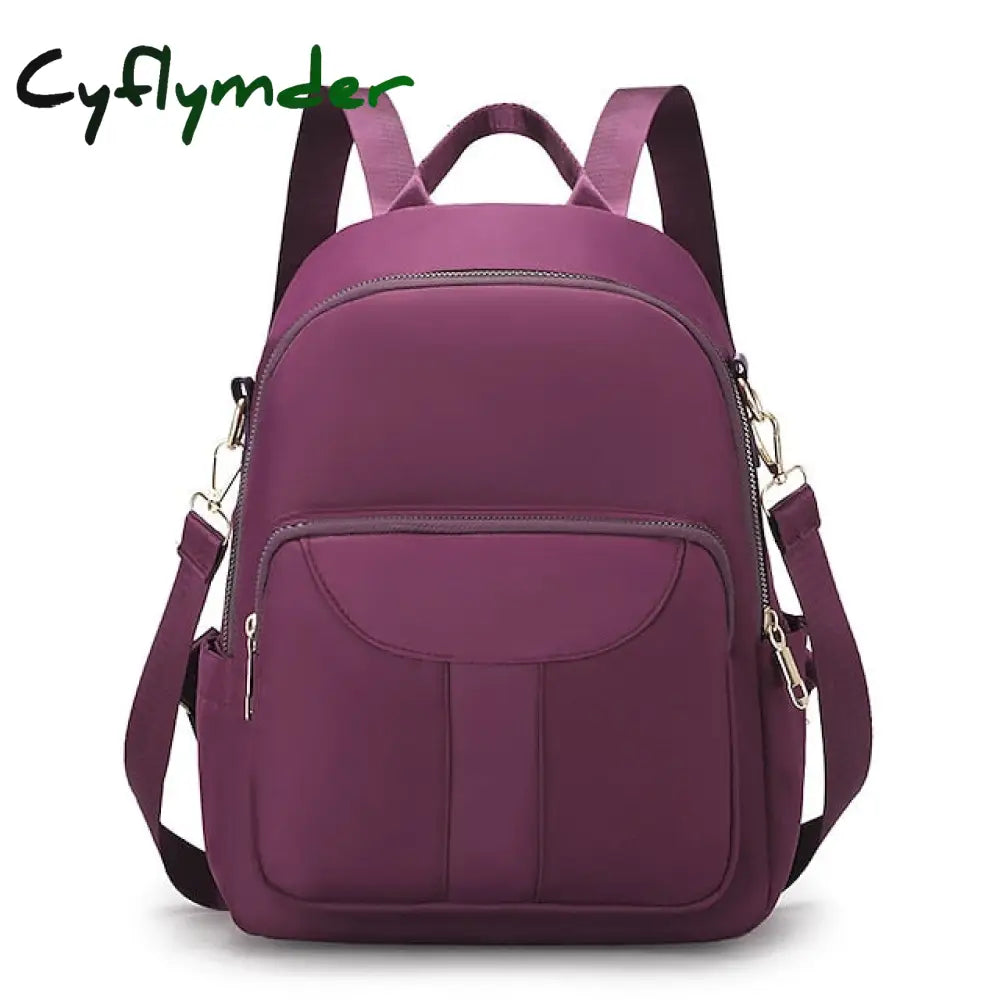Cyflymder Women’s Stylish Nylon Backpack - Large Capacity Multi-Pocket Back To School Bag In