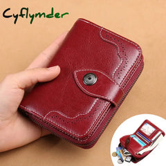 Cyflymder Women’s Wallet New Genuine Leather Small Ldies Purses Short Coin Purse For Girls Female