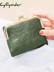 Cyflymder Womens Wallet Small Rfid Ladies Compact Bifold Leather Vintage Coin Purse With Zipper And