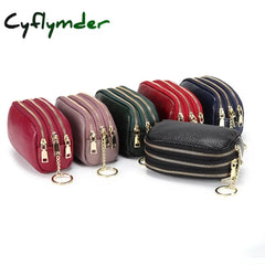 Cyflymder Womens Wallets And Purses Genuine Leather Fashion Short Money Bag Luxury Phone Wallet