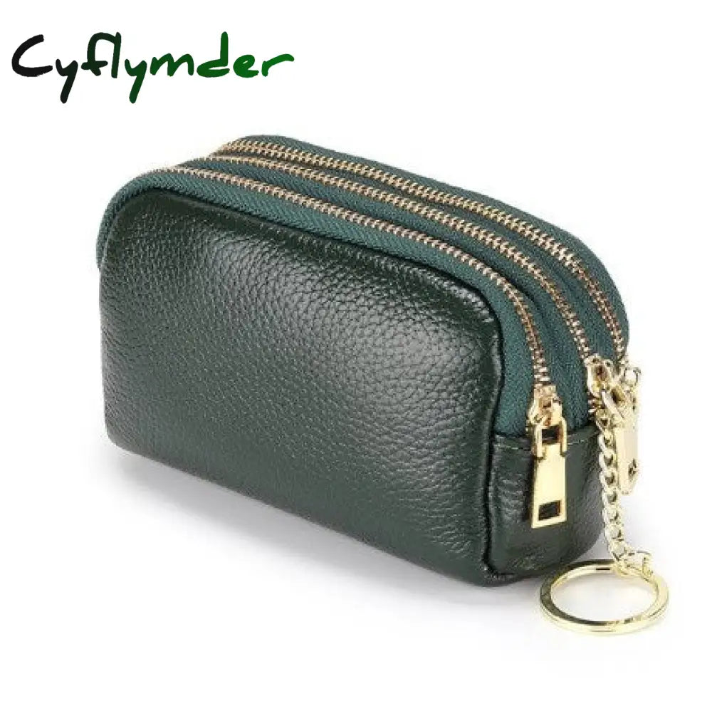 Cyflymder Womens Wallets And Purses Genuine Leather Fashion Short Money Bag Luxury Phone Wallet