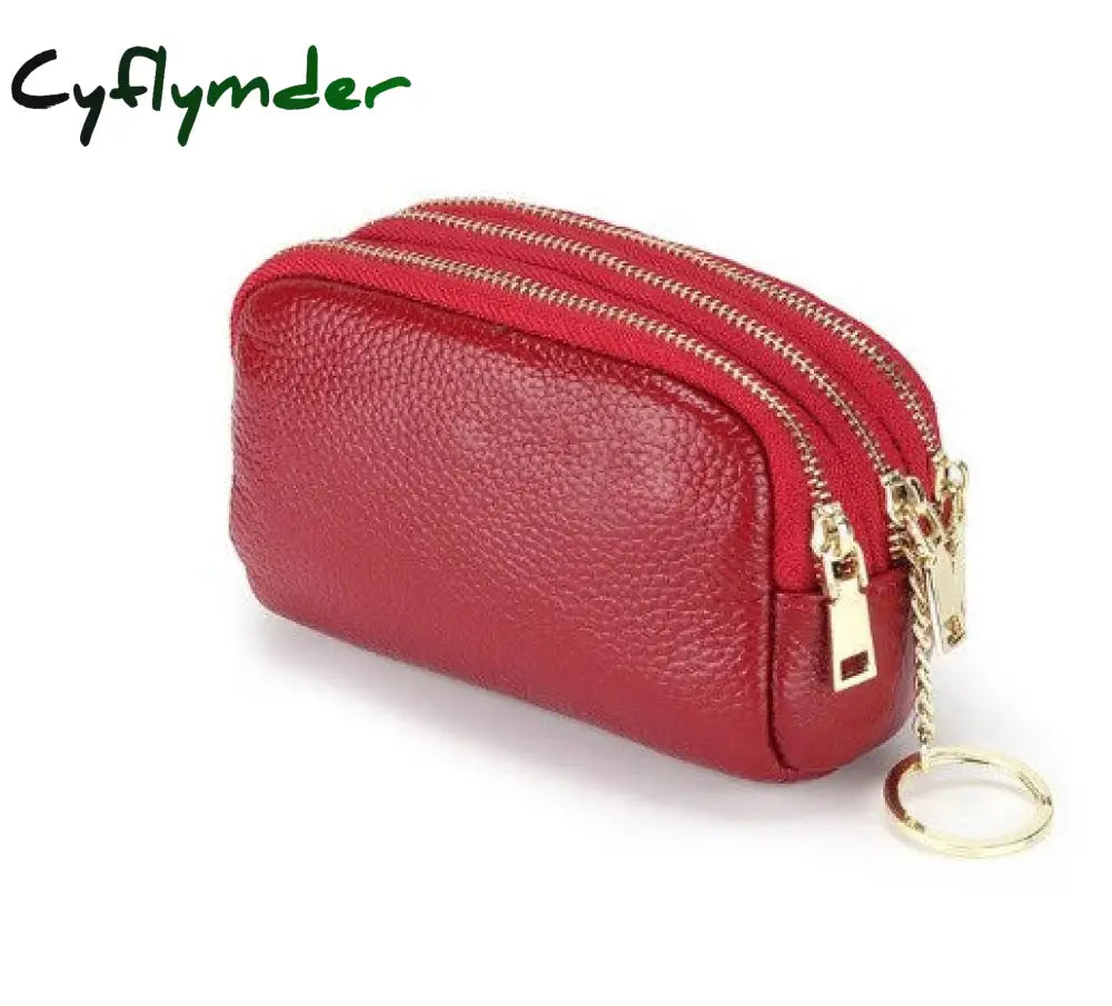 Cyflymder Womens Wallets And Purses Genuine Leather Fashion Short Money Bag Luxury Phone Wallet