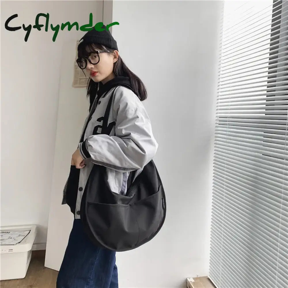 Cyflymder Y2K Bags For School Big Nylon Hobos Crossbody Women Handbags Men And Unisex Couple Bag