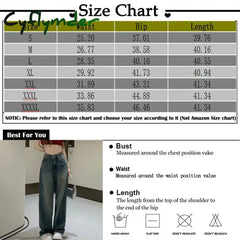 Cyflymder Y2K Women Vintage Streetwear Korean Baggy Blue Jeans High Waist Straight Wide Leg Pants