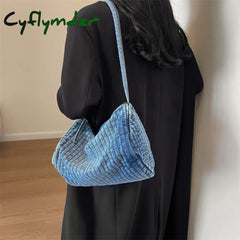 Cyflymder Zipper Denim Women’s Crossbody Bag Female Bags On Sale High Quality Capacity Solid