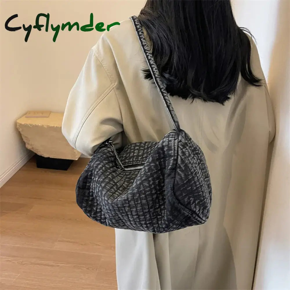 Cyflymder Zipper Denim Women’s Crossbody Bag Female Bags On Sale High Quality Capacity Solid