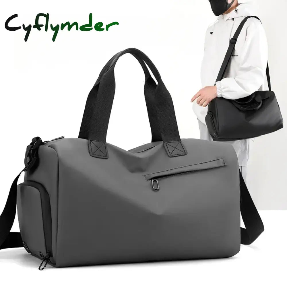 Cyflymder Zipper Large Capacity Oxford Travel Bags Solid Fitness Bags Thickened Fabric High Capacity Waterproof Luggage