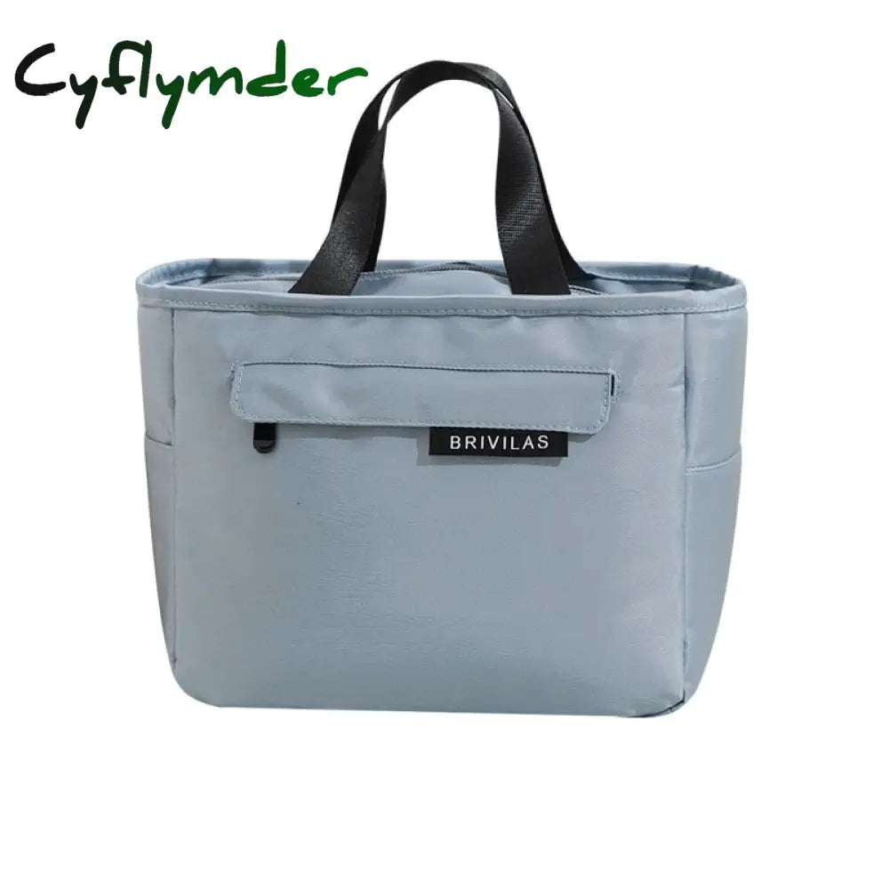 Cyflymder Zipper Thermal Lunch Bag Bento Box Insulated Cooler Tote Bags Picnic Travel Portable Food