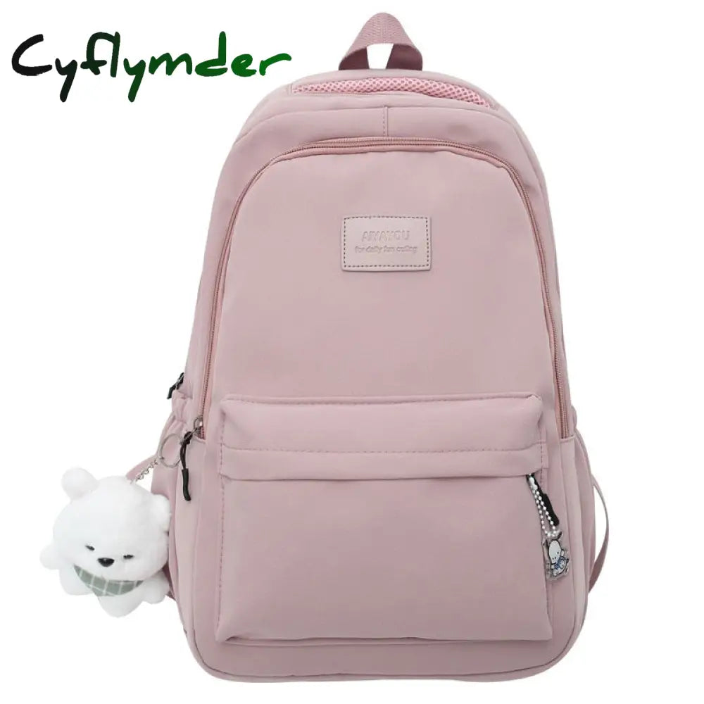 Cyflymdernew Female Fashion Lady High Capacity Waterproof College Backpack Trendy Women Laptop