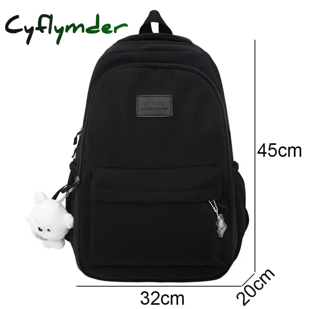 Cyflymdernew Female Fashion Lady High Capacity Waterproof College Backpack Trendy Women Laptop
