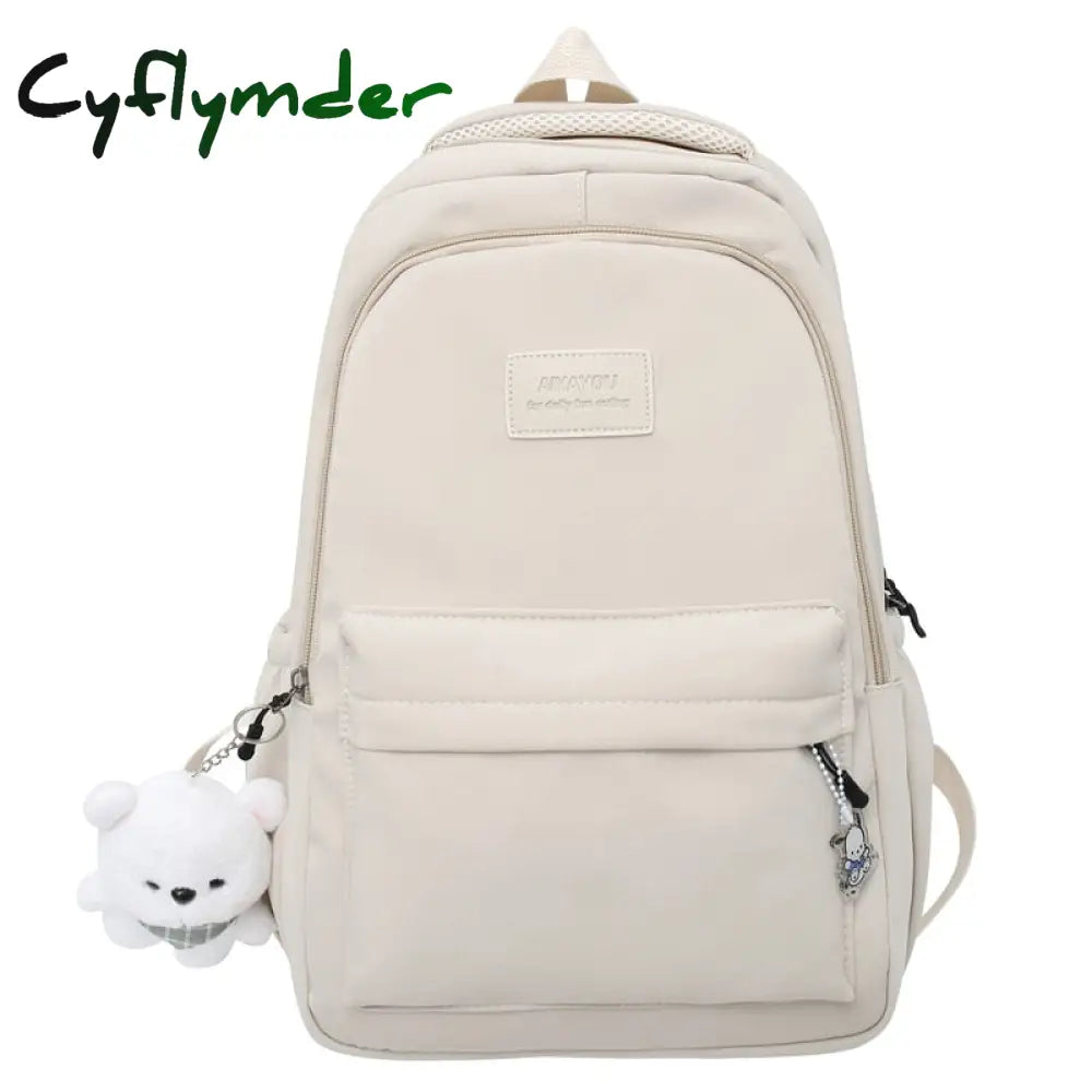 Cyflymdernew Female Fashion Lady High Capacity Waterproof College Backpack Trendy Women Laptop