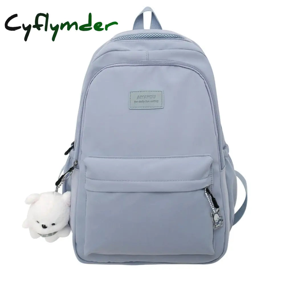 Cyflymdernew Female Fashion Lady High Capacity Waterproof College Backpack Trendy Women Laptop