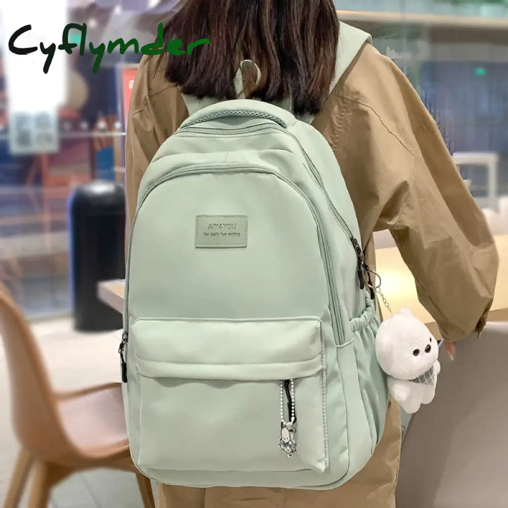 Cyflymdernew Female Fashion Lady High Capacity Waterproof College Backpack Trendy Women Laptop