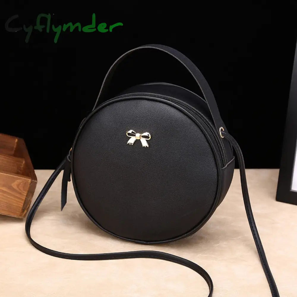 Design Fashion Women Round Bag Leather Women’s Circular Crossbody Shoulder Messenger Bags Ladies