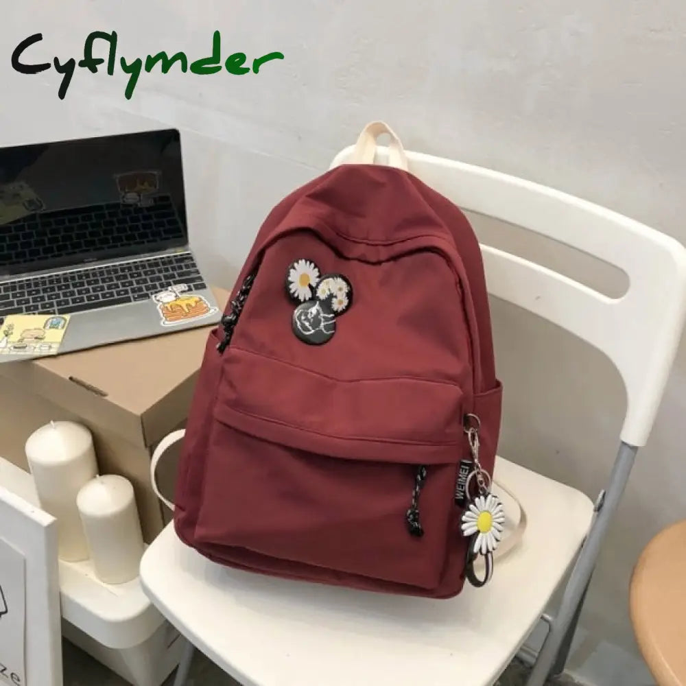 Diehe Fashion College School Bag Backpacks For Women Striped Book Packbags Teenage Girls Men Travel