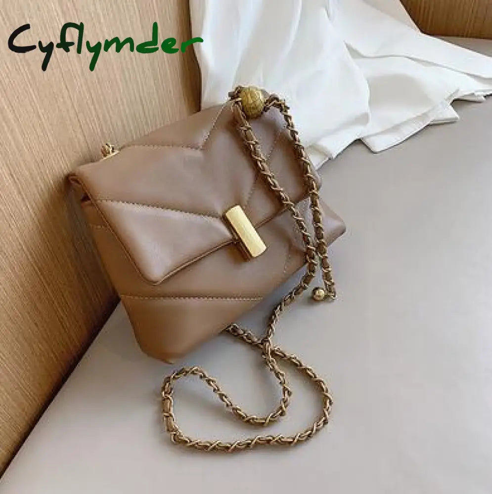 Elegant Female Large Tote Bag Fashion New High Quality Pu Leather Women’s Designer Handbag Chain