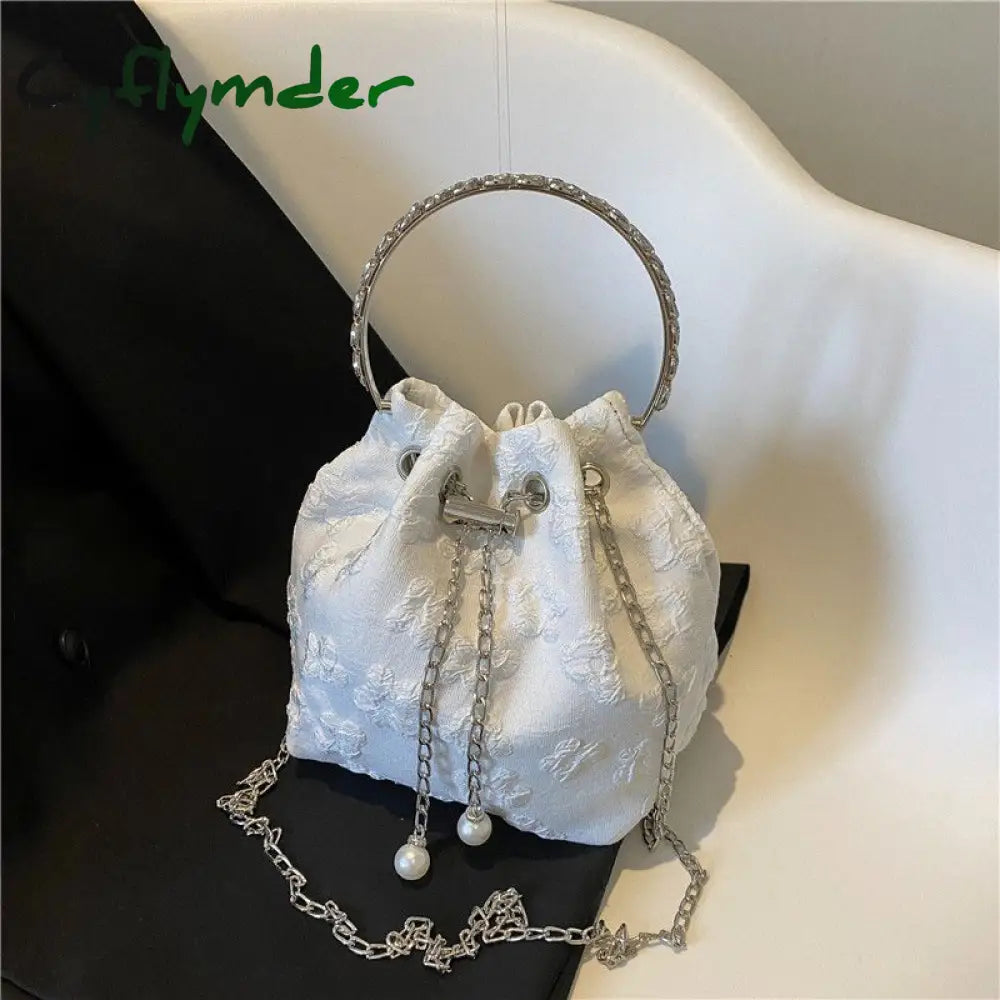 Elegant Women Bucket Bag New Fashion Korean Style Summer Crossbody Black Chain Designer Bags