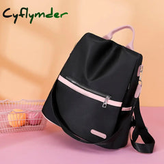 Fashion Anti-Theft Large Backpack Bag Women Oxford Cloth Contrast Color Girl Multifunctional Small