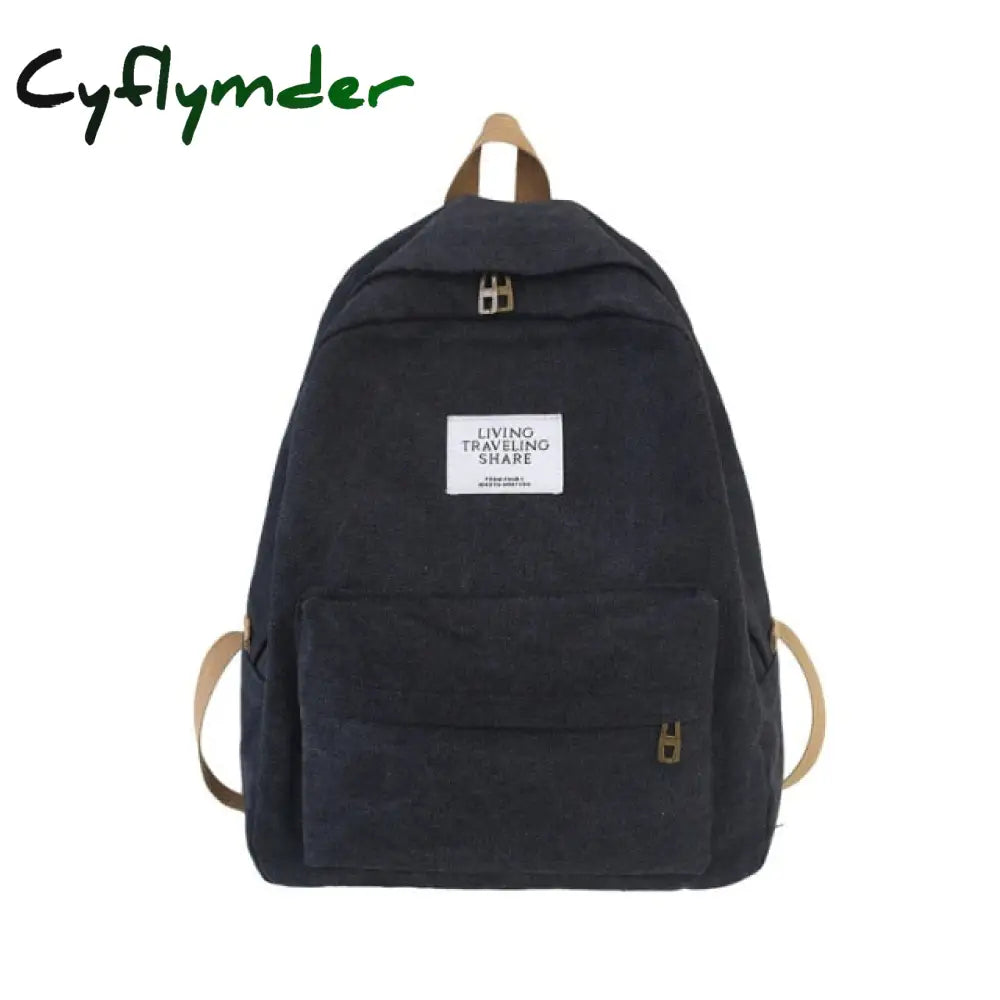 Fashion Backpack Female Women Shoulder Canvas School Bags For Teenage Girls Pure Color Leisure