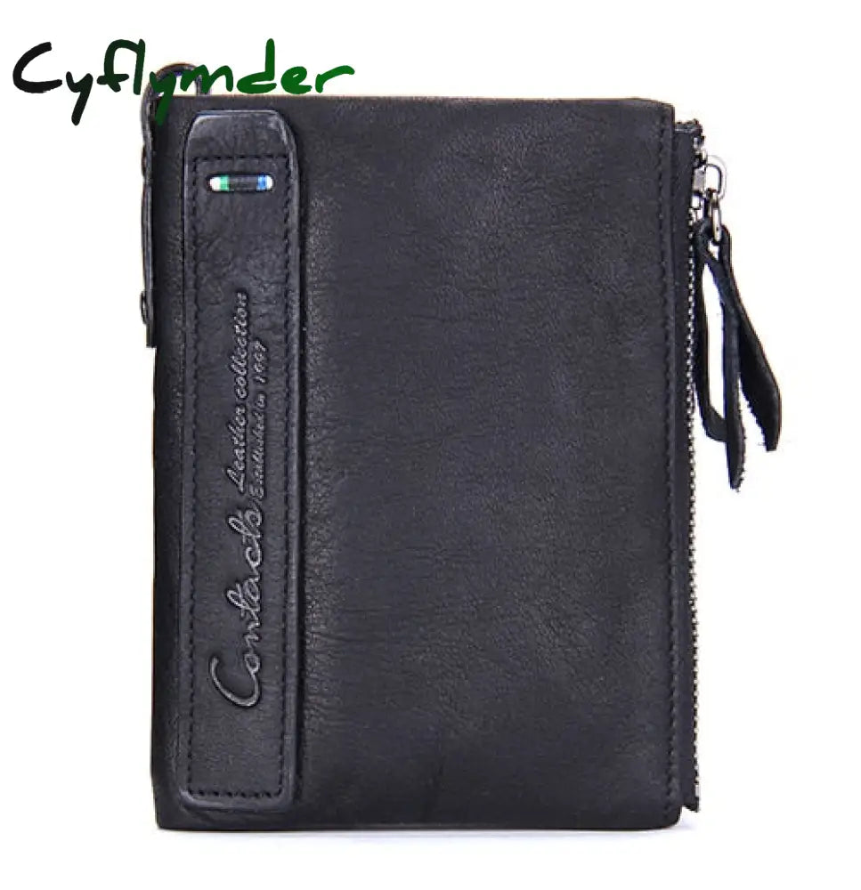 Fashion Genuine Leather Women Wallet Bi-Fold Wallets Red Id Card Holder Coin Purse With Double