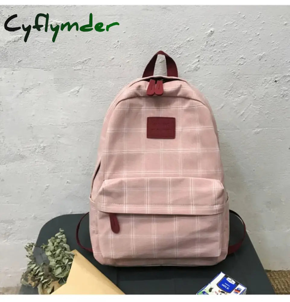 Fashion Girl College School Bag Casual New Simple Women Backpack Striped Book Packbags For Teenage