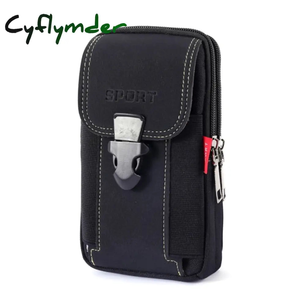 Fashion Men Multi-Function Pu Leather Fanny Waist Bag Casual Mobile Phone Purse Pocket Male Outdoor