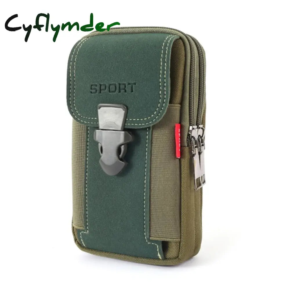 Fashion Men Multi-Function Pu Leather Fanny Waist Bag Casual Mobile Phone Purse Pocket Male Outdoor