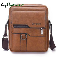 Fashion Men Shoulder Bag For 10.5’’ Ipad Pu Leather Flaps Men’s Crossbody Bags Business Brown