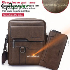 Fashion Men Shoulder Bag For 10.5’’ Ipad Pu Leather Flaps Men’s Crossbody Bags Business Brown