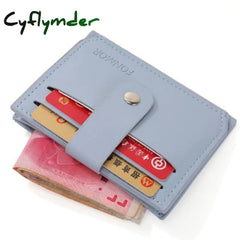 Fashion Mini Wallet Men Leather Pu Card Holder Thick Zipper Hasp Purse Business Bank Credit Bag