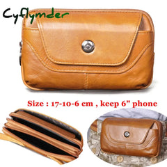 Fashion Quality Leather Small Summer Pouch Hook Design Waist Pack Bag Cigarette Case 6’’ Phone